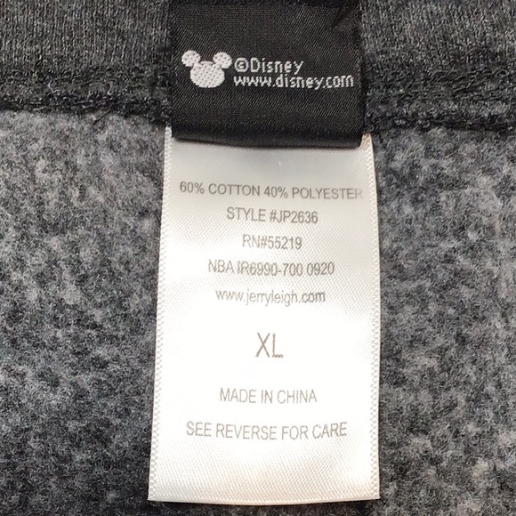 🎄MICKEY MOUSE Christmas Charcoal Drawstring Waist Elastic Ankle Fleece Joggers - Picture 5 of 8